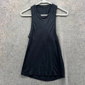 Lululemon Tank Dress Womens XS Black Pima Cotton Sleeveless Relaxed Muscle Love